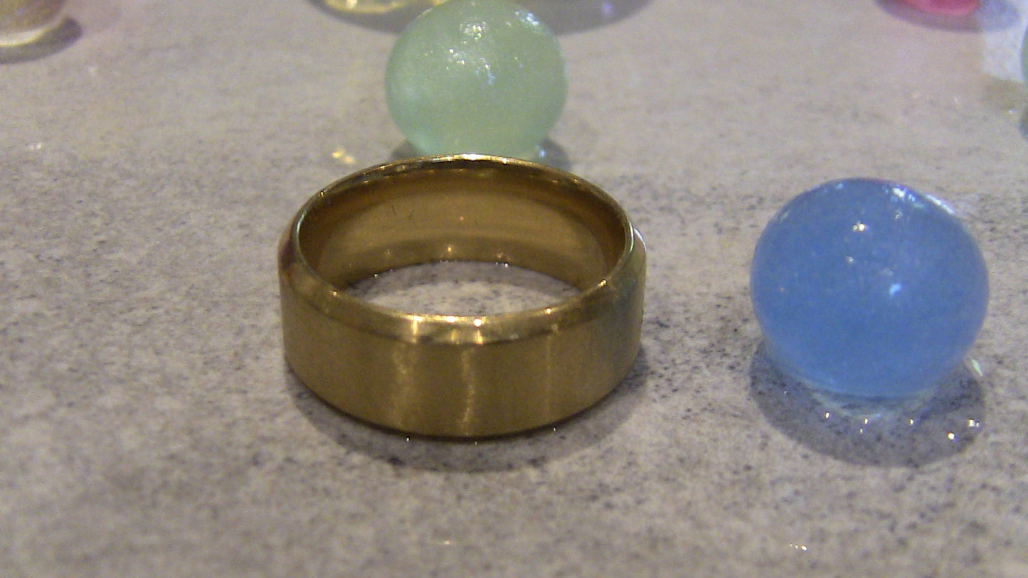 Titanium Ring - 8mm Gold
