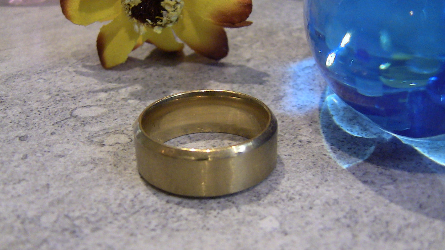 Titanium Ring - 8mm Gold