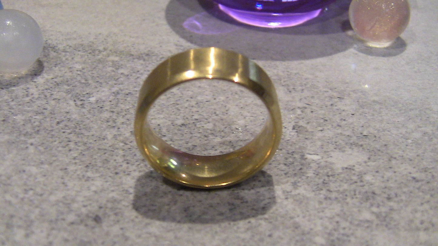 Titanium Ring - 8mm Gold